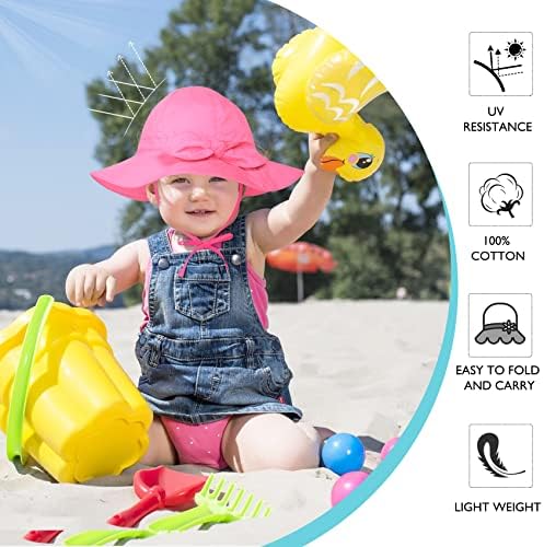 Durio Baby Sun Hat Hat Bowknot Baby Girl Sun Chapéu bebê Menina UPF 50+ Capéu de criança lareta Brim Summer Summer Baby Hat