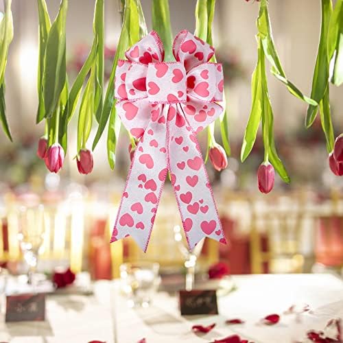 Sexos de ribbina cor de coração rosa Grinaldas de coração vermelho para festa de aniversário de aniversário Decoração do