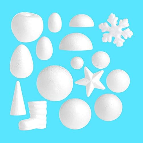 Toyvian 10pcs Ofrete a meia bola, 2 polegadas, bolas brancas, bolas de espuma de poliestireno suaves, para decoração de festas DIY