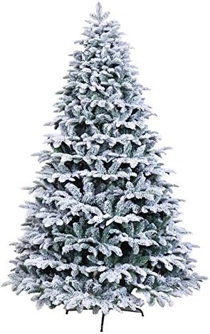 YUMUO Arregada de Natal em neve artificial, árvore de pinheiro rústica de pinheiros de pinheiro com árvores de Natal de metal-braço-branco 300cm