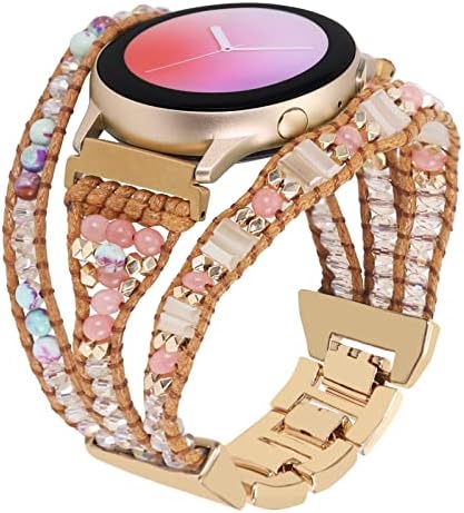 Banda de relógio BOHO de contas feitas à mão, assista a pulseira de pulseira compatível com o relógio Samsung Relógio 5/Samsung