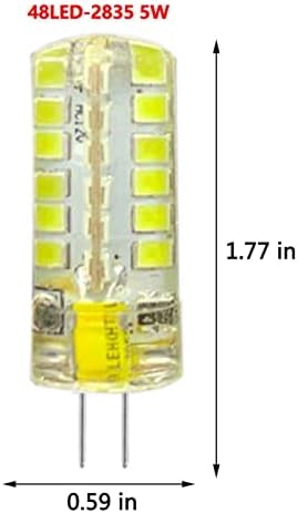 Lâmpadas LED XIANFEI G4, 12V AC/DC 5W sem trêmula de energia não mingau de energia