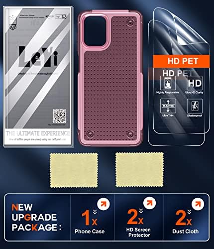 Leyi for Samsung Galaxy A12 Caixa de telefone, capa de telefone Samsung A12 com 2 protetores de tela de embalagem, PC dura para
