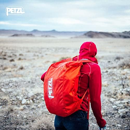 Bolsa de corda Petzl Kliff - Saco de corda de 36 litros para escalada esportiva com lona removível - vermelho