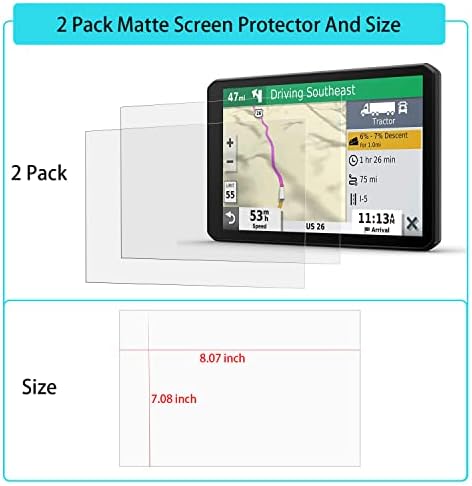 I-Tensodo 2 pacote universal Protetor de tela fosco universal para toda a navegação inteligente, anti-estampa anti-digital,