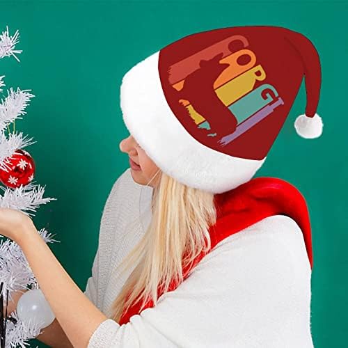 Engraçado Corgi Chapéu de Natal Papai Noel para adultos unissex Comfort Classic Xmas Cap para férias de festa de Natal