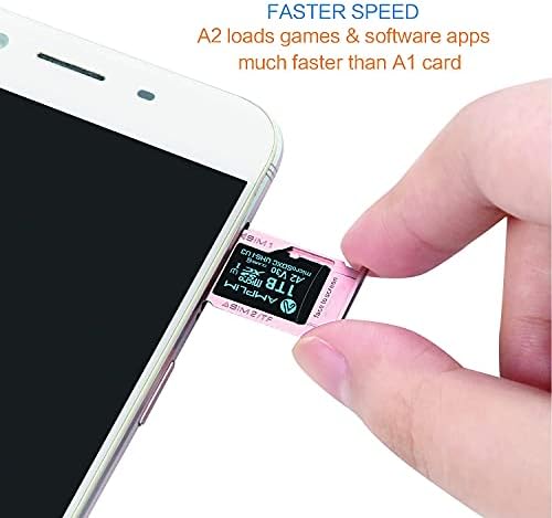 AMPLIM 1TB MICRO SD CARD | Memória microSD mais adaptador, extrema velocidade de alta velocidade 170MB/S A2 MicrosDXC U3 Classe
