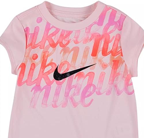 Nike Little Girls Dri-Fit Manga curta Camiseta e conjunto curto de 2 peças