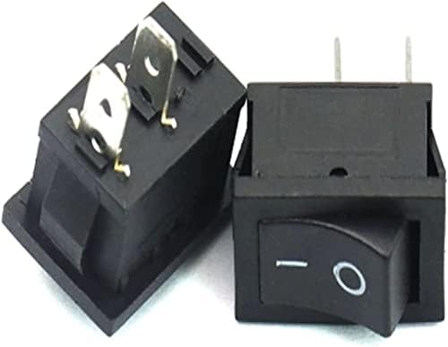 Interruptor de balancim wkqifeil 10pcs interruptor de balanço 15 * 21mm 15x21mm botão preto Mini interruptor 6A-10A