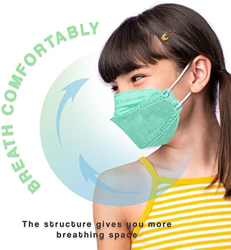 Segurança de máscara facial descartável de 5 camadas para sua família Máscara respirável para adultos e crianças Design de peixes 3D fabricado nos EUA, 10 PCs
