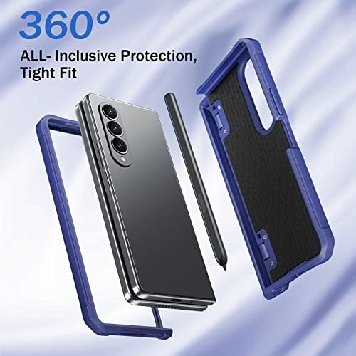 Caso da série de proteção contra dobradiça HJCMikee para Samsung Galaxy Z Fold 4 5g, protetor de tela embutido e