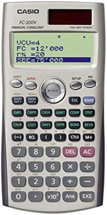Calculadora Financeira Casio FC-200V com exibição de 4 linhas