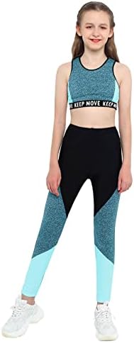 Doomiva Girls Athletic ativo set tops e calças justas conjuntos de alisões de verão 2pcs
