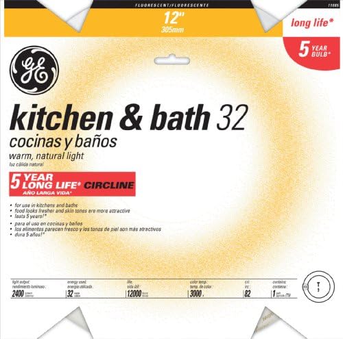 GE 11085-6 T9 Kitchen and Bath Circline, 32 watts, 6-Pack