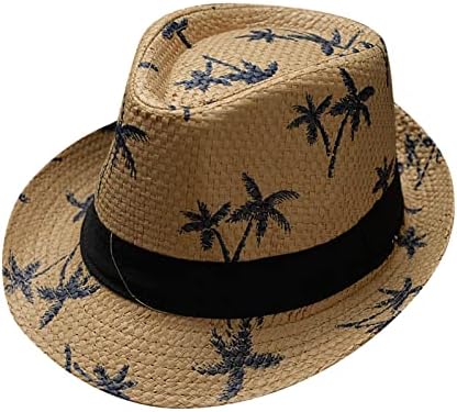 Unissex Bamboo Imprimir moda de moda larga roll roll up fedora chapéu jazz chapéu chapé de jogador com banda preta panama hat