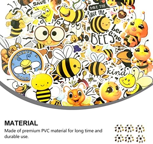 Mobestech Kids Suitcase Decalques de laptop 100 PCs adesivos de abelhas para crianças adesivas para abelhas para parede adesivos