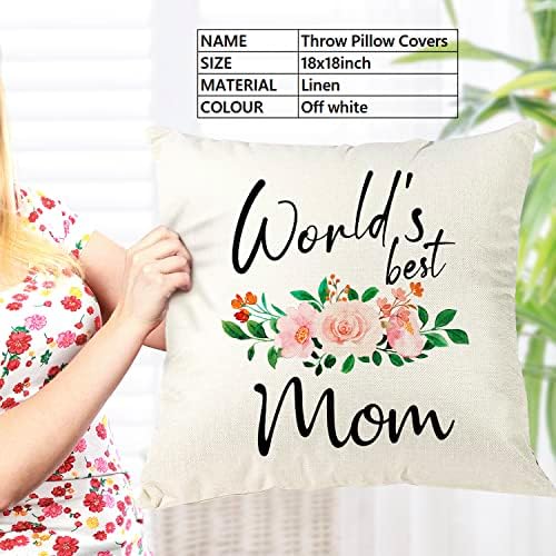 O OUZ Melhor Mãe Tampa de Pillow, Gun Funny Mom Gift Mom de aniversário Presente, Para Mom Cushion Cover, Sofá, cama, decoração de casa 18 x 18 polegadas -8r208