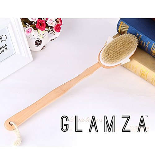 Glamza Long Handle Hold Skin Trow Bath Bath Brush, 49 cm de comprimento1 unidades