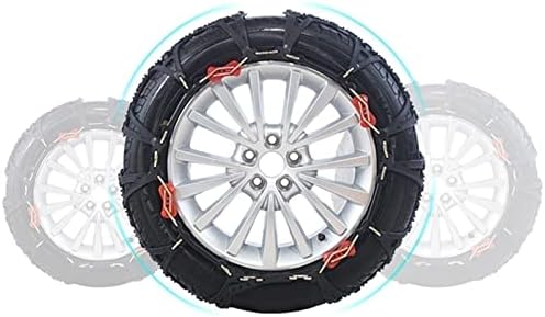 Cadeia de tração de pneus qqlong, cadeias de neve de carro 145/70 R12 Anti-Skid ， Tração de emergência Cadeias de