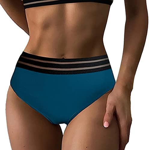 Fulijie Swim Tights Bikini Bottom for Women Swimsuits Suitores de cintura alta Ternos de banho HIPSTER HIPSTER SHORTS