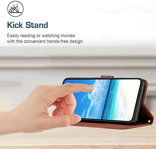 Alkax para Galaxy A13 5G Caixa Carteira, Caixa Samsung Galaxy A13 5G, Luxo Pu Leather [Kickstand] [Strap Wrist] [porta-Card]