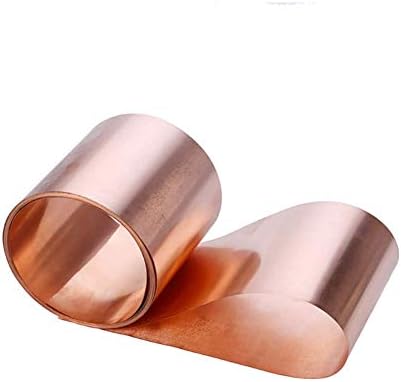 Folha de metal de cobre pura do WSABC Correia de cobre usada principalmente na blindagem eletromagnética, 1m, 0,5 mm10mm