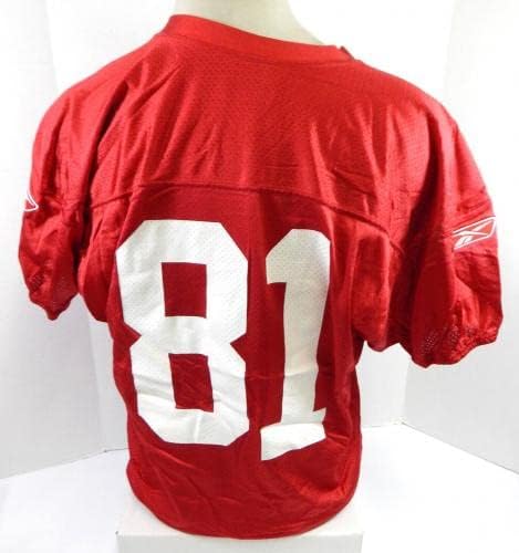 2009 SAN FRANCISCO 49ers Brandon Jones #81 Game usou Red Practice Jersey XL 20 - Jerseys de jogo NFL não assinado usada