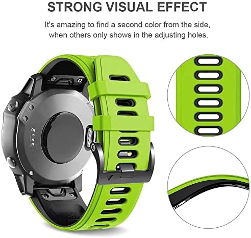 DJDLFA Sport Silicone Watch Band Wrist Screp para Garmin Fenix ​​7 7x 6 6x Pro 5x 5 mais 3HR 935 22mm 26mm 26mm FATO EASTFIL