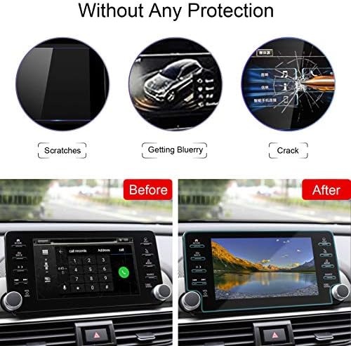Protetor de tela temperado TTCR-II para Honda Accord Ex ex-L Sport Touring Touring de navegação de 8 polegadas Display [2018-2022], Console Touchscreen Protective Film, folha de tela GPS com corte preciso de 8 buracos ¡