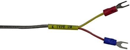K Termopara Tipo Tipo Sonda Sensores de alta temperatura com fios NPT de 1/8 ”e fio de chumbo de 6,5 pés