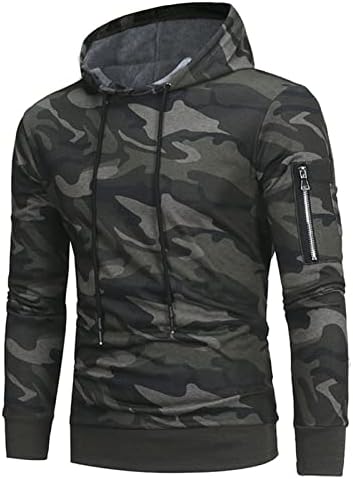 Jeke-DG Men's Standard Camo Hunting Cool Hoodie Fleece Gym Jacket leve