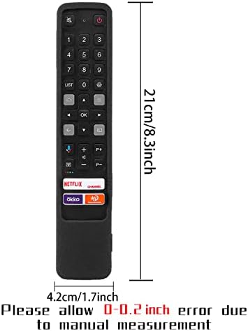 Caso remoto de silicone protetor de chunghop para TCL Voz TV remoto RC901V FMRD/FMR1/FMR8, lavável, à prova de choque e remoto