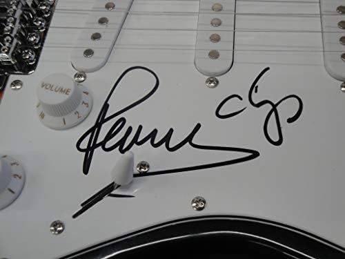 Paul Anka assinou a mão autografada guitarra elétrica rock n roll star jsa s40585