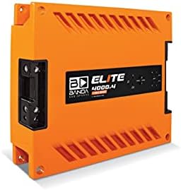 Amplificador de áudio de carro de 1 canal - 250 watts máximo a 4 ohms Classe D Audio amplificador de áudio, entradas de alta e baixa impedância com o sistema de ativação automática, saída RCA L/R, Orange - Banda BD250.1Range