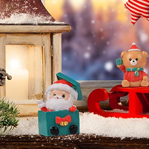 Lamentavelmente desenho animado Família de Natal Família pequena Mini resina Decorações criativas Decorações de Natal Presentes