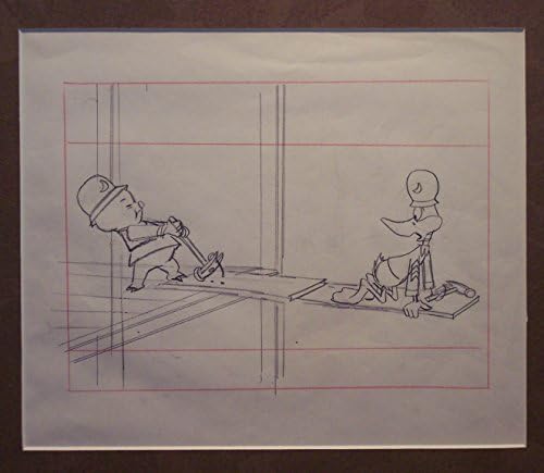 Daffy Duck and Porky Pig no milho na cop 1965 Original Artwork para o Studio Lobby Card Publicidade ainda