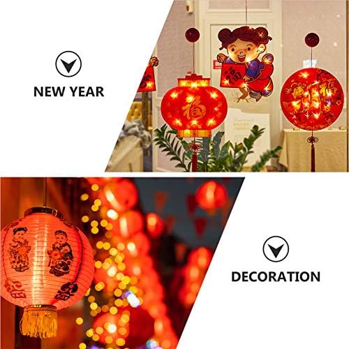 Bestoyard Car Decor Chinesa Lanternas de Papel Vermelho Decoração: Rodada 2022 Ano Novo do Ano Novo Ano Tiger Celebração
