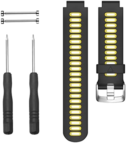 Irjfp 22mm Silicone Watch Band Strap for Garmin Forerunner 220 230 235 620 630 735xt GPS Sports Watch Strap com alfinetes