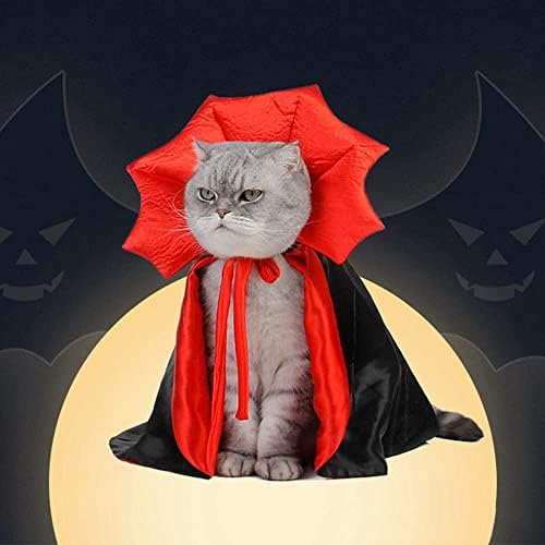 Trajes de halloween para gatos cães gato capa vampiro capa para fantasia de pet halloween gatos roupas