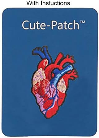 Patch fofo realista de ferro bordado de coração bordado no patch meme hat pin diy