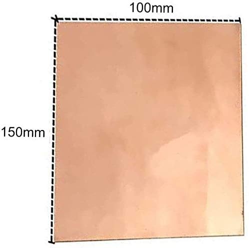 Folha de cobre de folha de cobre de placa de latão Umky, adequado para solda e braz 100mm x 150 mm, 100 mm x 100 mm x 1,5