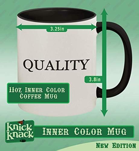 Presentes de Knick Knack Gilf - alça de cor cerâmica de 11 onças e copo de caneca de café interno, preto