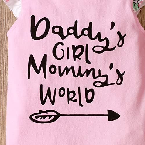 Recém -nascido Romper do bebê Daddy Cartas de garotas impressas