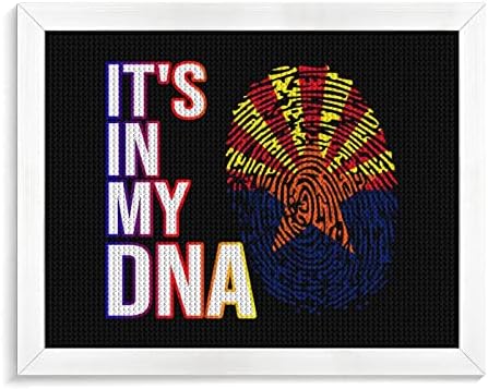 Está no meu DNA Arizona State Bandeira Diamante Kits Picture Frame 5D DIY Full Drill Frill Rhinestone Arts Decoração de parede
