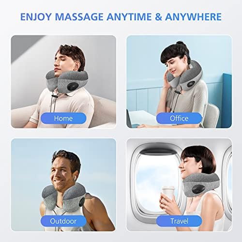 Almofado de massageador de pescoço mais confortável, travesseiro de pescoço de espuma de memória, travesseiro de massagem