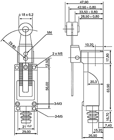 Gande 10pcs ME-8104 Momentar do tipo de braço de rolo momentâneo interruptor limite para moinho CNC Laser 5A 250V ME8104