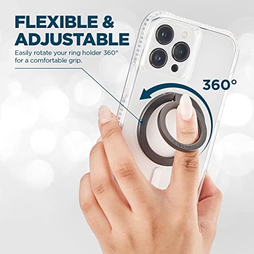 Case -Mate Magnetic Telefone Grip & Phone Stand - Punto de anel magnético - Acessórios para iPhone MagSafe removíveis - Kickstand rotativo