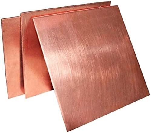 Placa de cobre de placa de latão Folha de cobre Placa de cobre roxa Placa de cobre de metal para artesanato Material feito à mão, 4,0