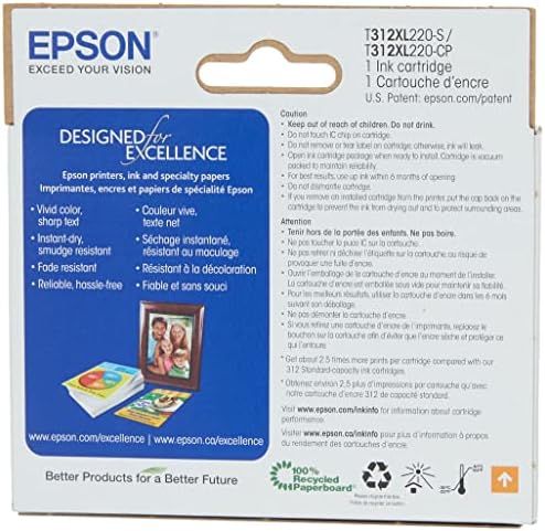 Epson T312 Claria Photo HD -PINCLO CIAN CIAN -CIAN -CARTRIDGE PARA SELENTE EPSON EPSON Expression Photo Printers