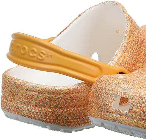 Crocs unissex-child clássico glitter tamancos | Sapatos brilhantes para crianças